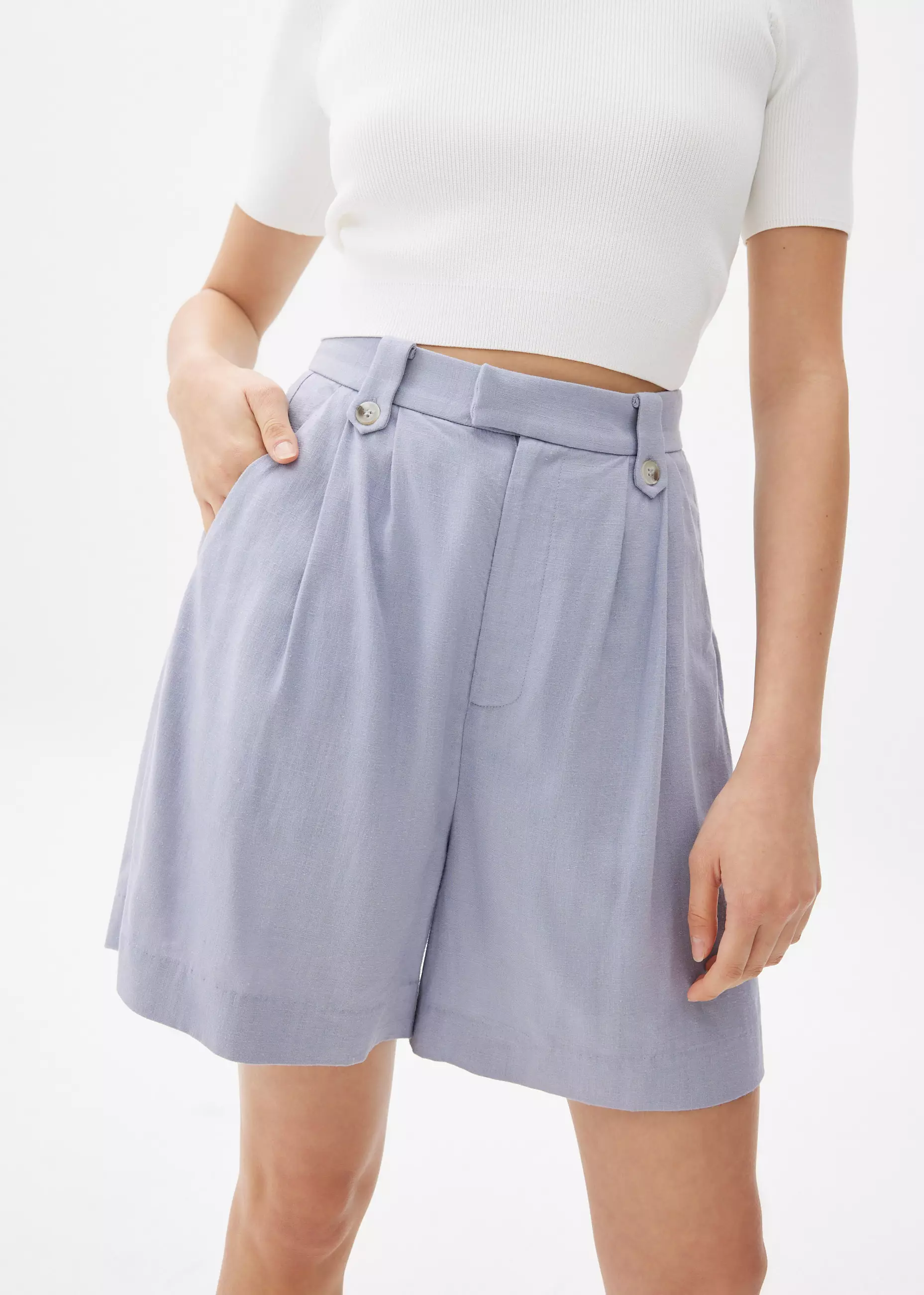 Celana Pendek Wanita - Linen A-line Shorts
