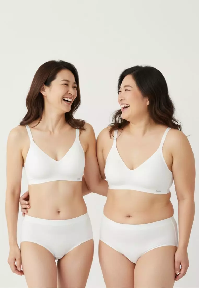 Special Bundle Premium Melanie Seamless Wireless Padded Support Bra in Nude and Dayana Panty in Nude