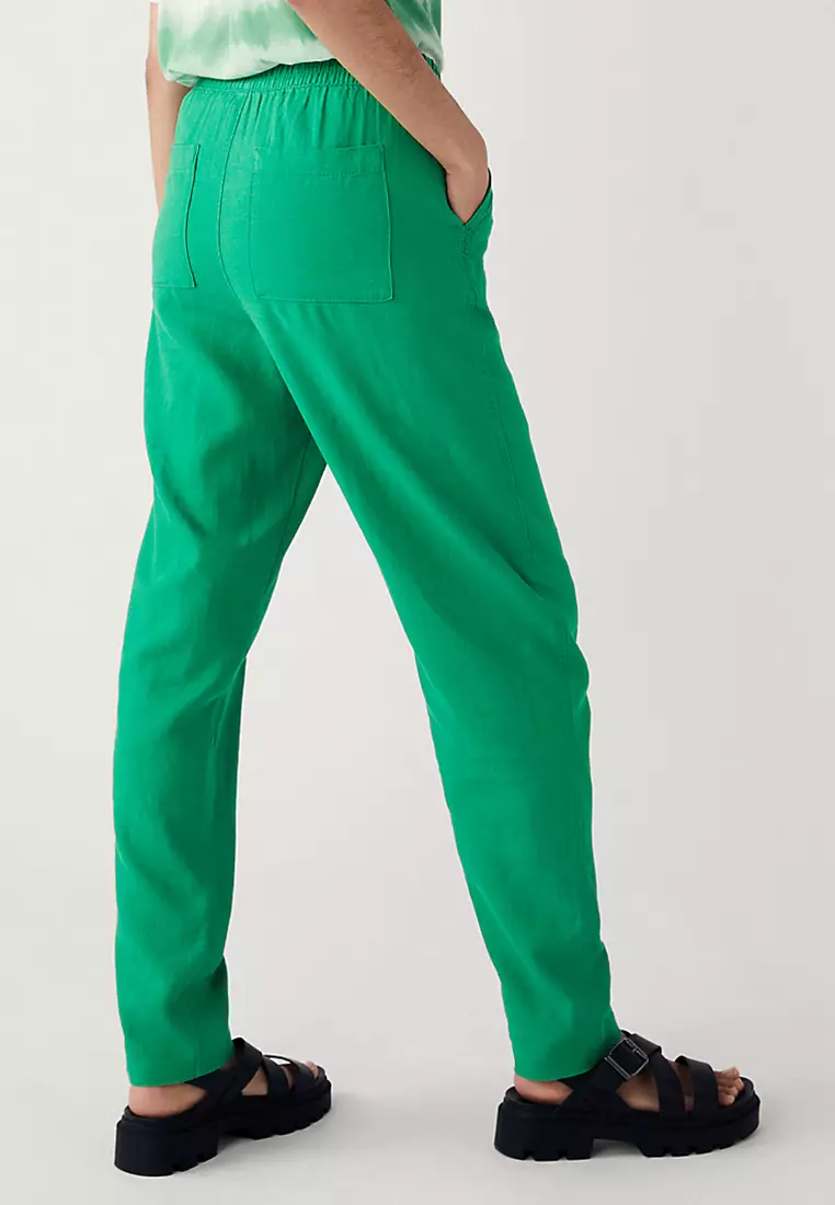 Linen Rich Tapered Trousers