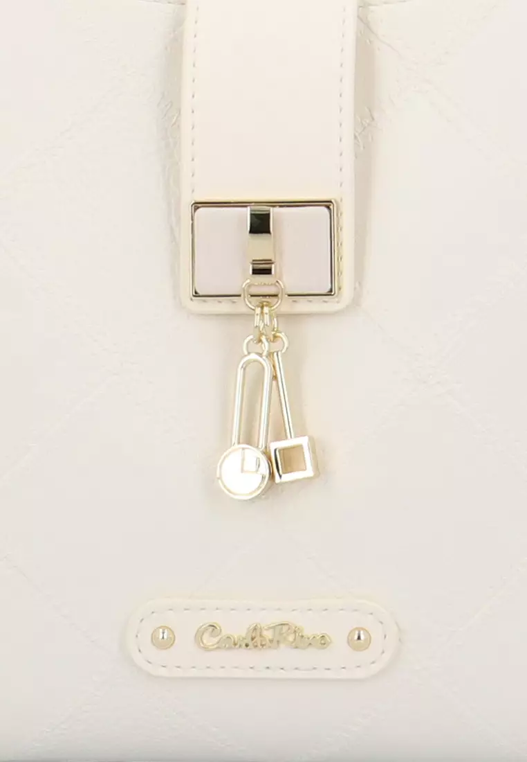 CR Lorena Woven Tote Bag - Beige