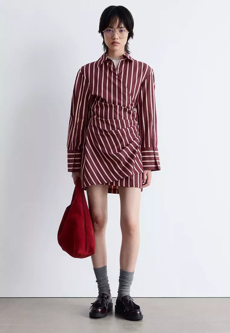 Wrap Shirt Mini Dress