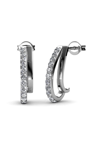 Her Jewellery silver Joyce Earrings -  Made with premium grade crystals from Austria HE210AC88HNNSG_1