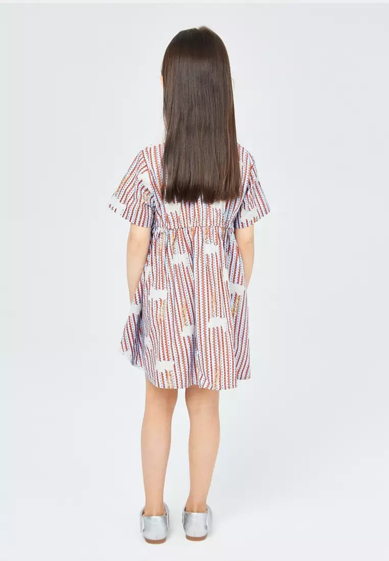 Floral Printed Lapel Slim Midi Dress