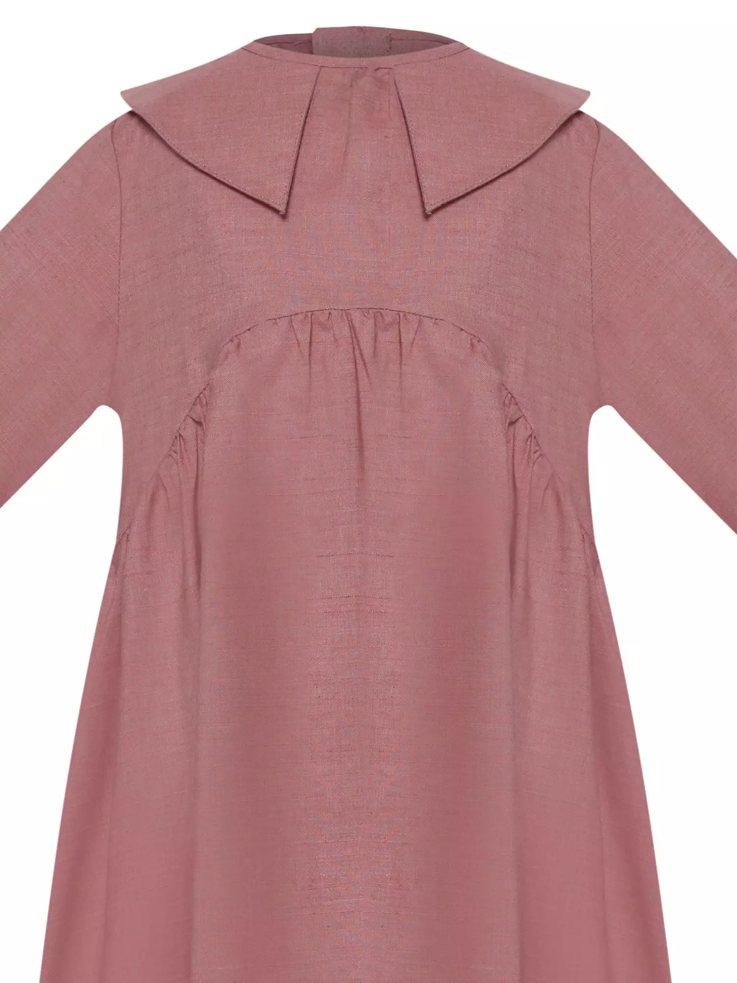 Pito Dito Girl Tarinah Dress Anak Perempuan Motif Polos Warna Pink