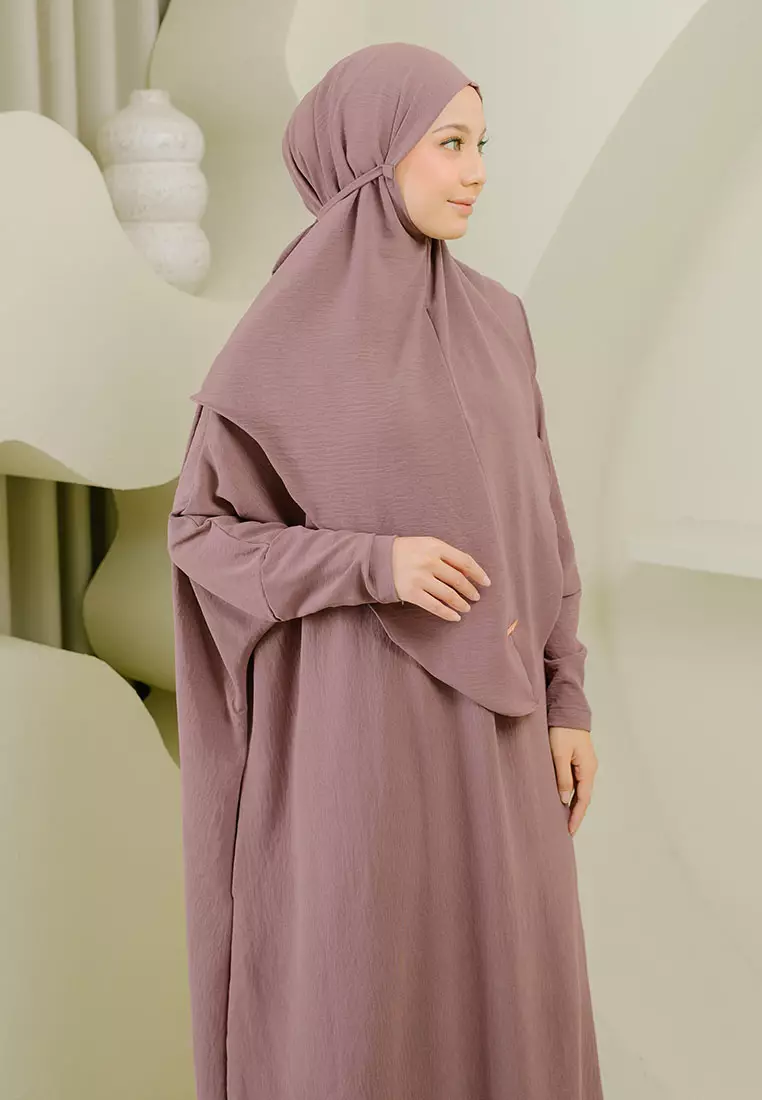 Hafsha Abaya Set Dark Orchid