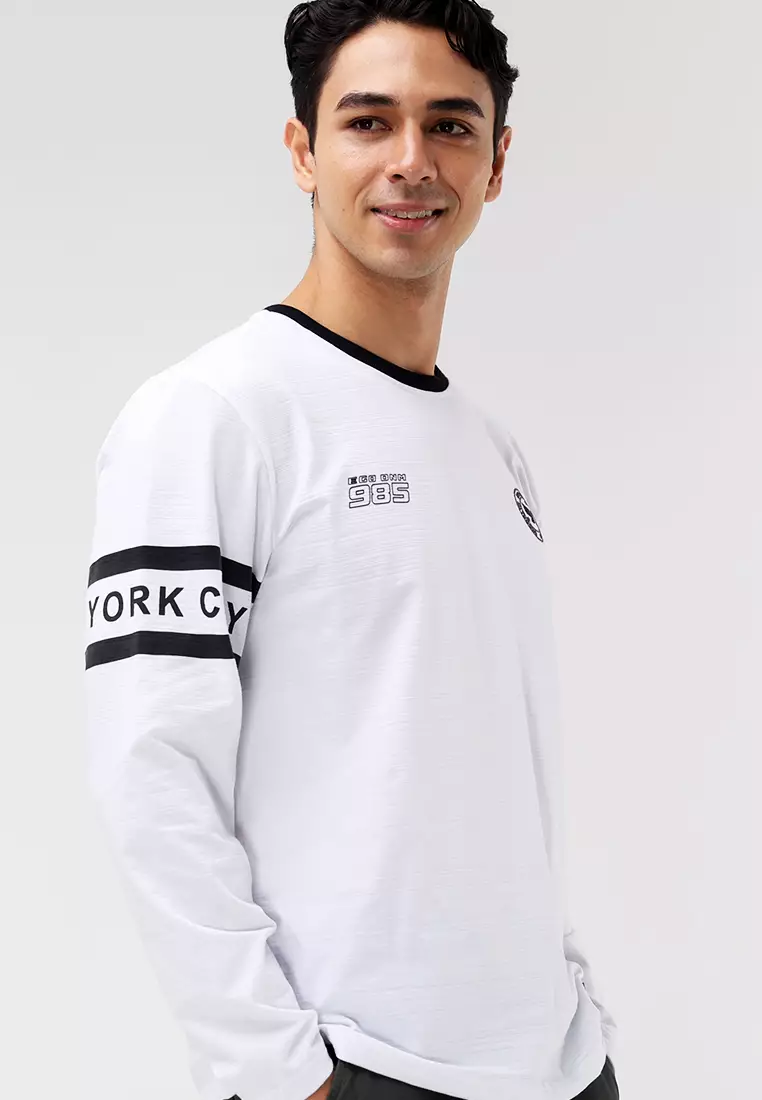 Round Neck Streaky Long Sleeves