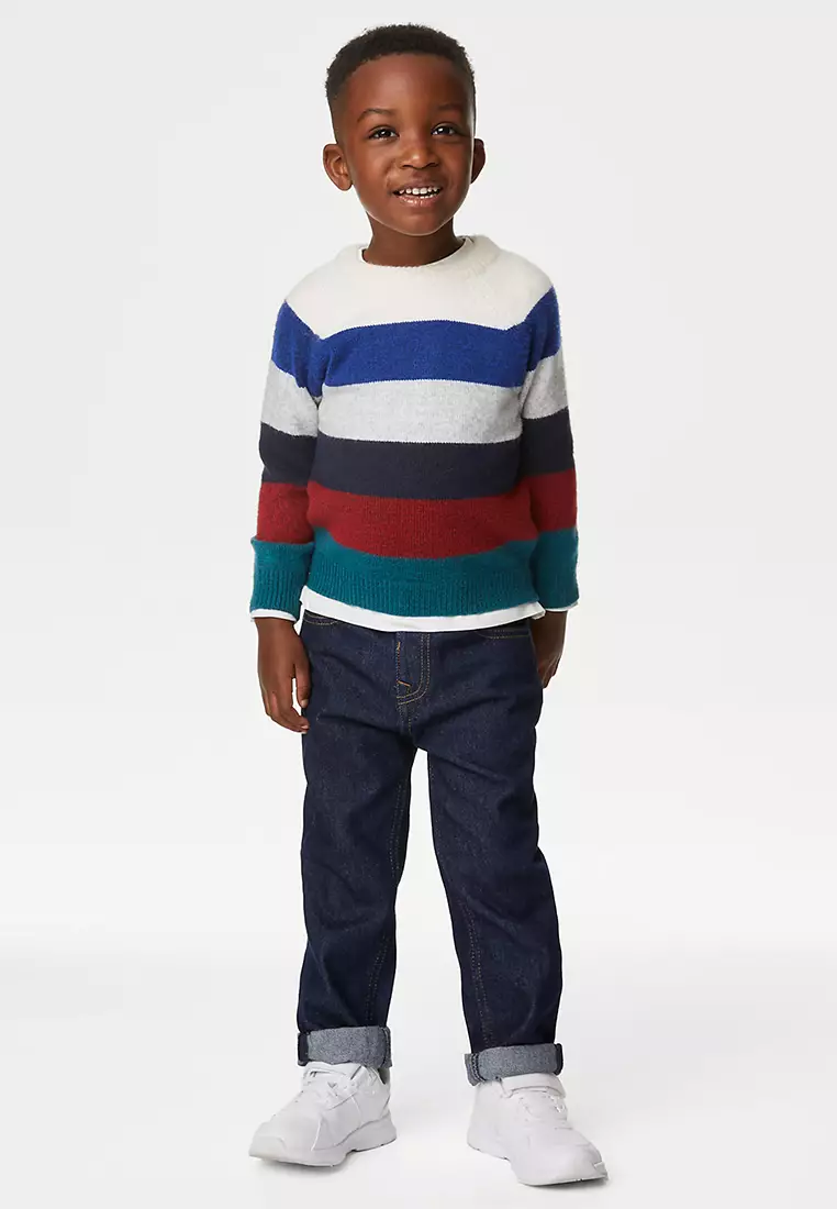 Marks and spencer striped jumper best sale