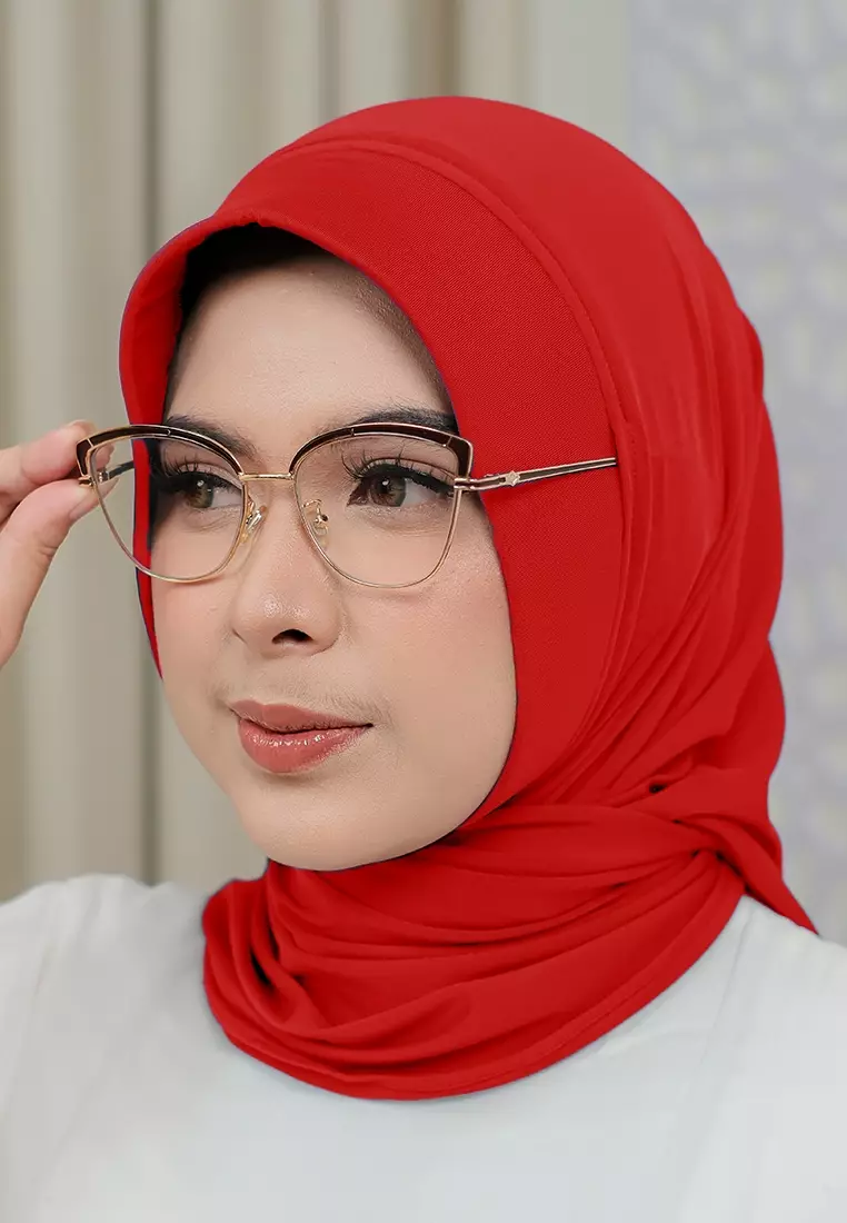 HIJAB INSTAN SOFTPAD AMEENA - RED