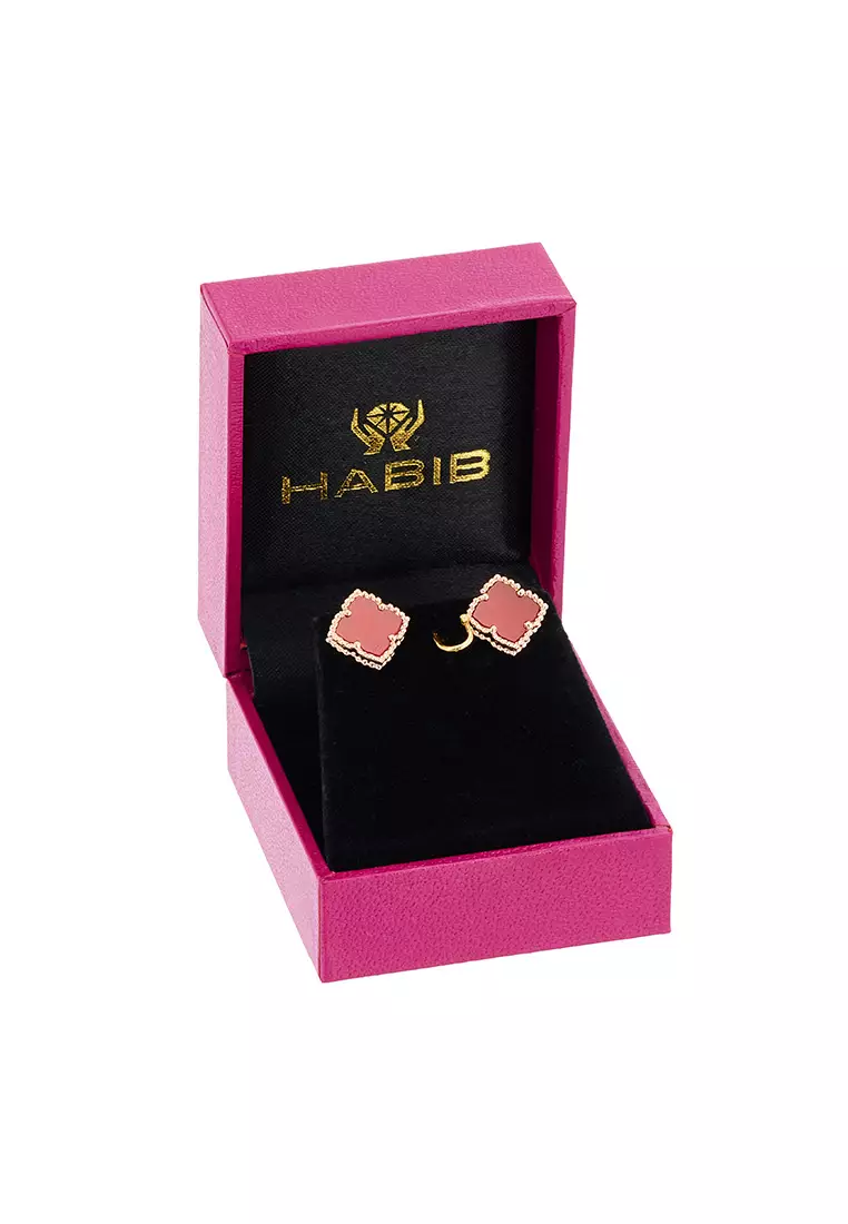 HABIB Carnelian Earrings in 750/18K Rose Gold 457800125(RG)-CARN