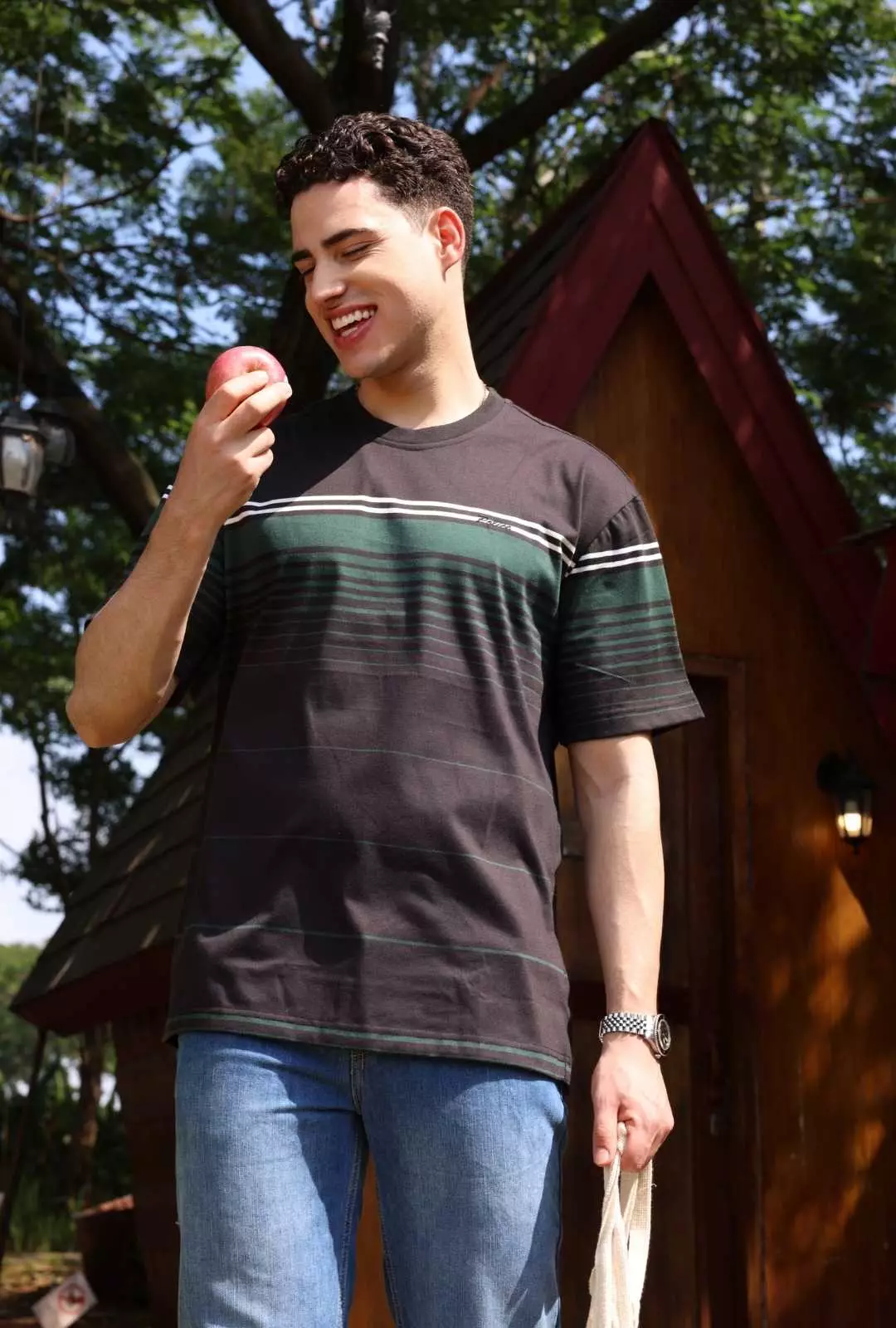 POLICE T-Shirt Salur Bordir Cotton Premium Tebal Pria