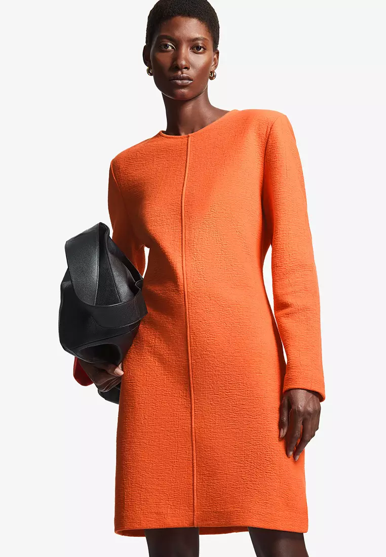 COS Long Sleeved Knee Length Dress ZALORA