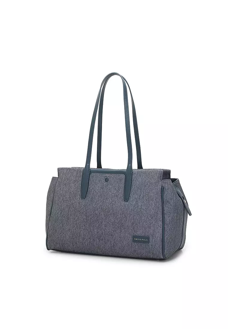 Women's Top Handle Bag / Sling Bag / Crossbody Bag / Shoulder Bag (Tas Tangan Wanita / Tas Selempang Wanita / Tas Bahu Wanita) - Biru