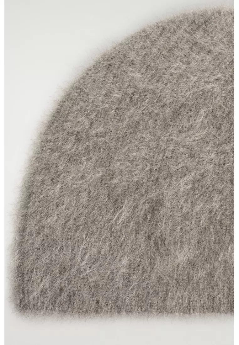 BRUSHED-CASHMERE BEANIE