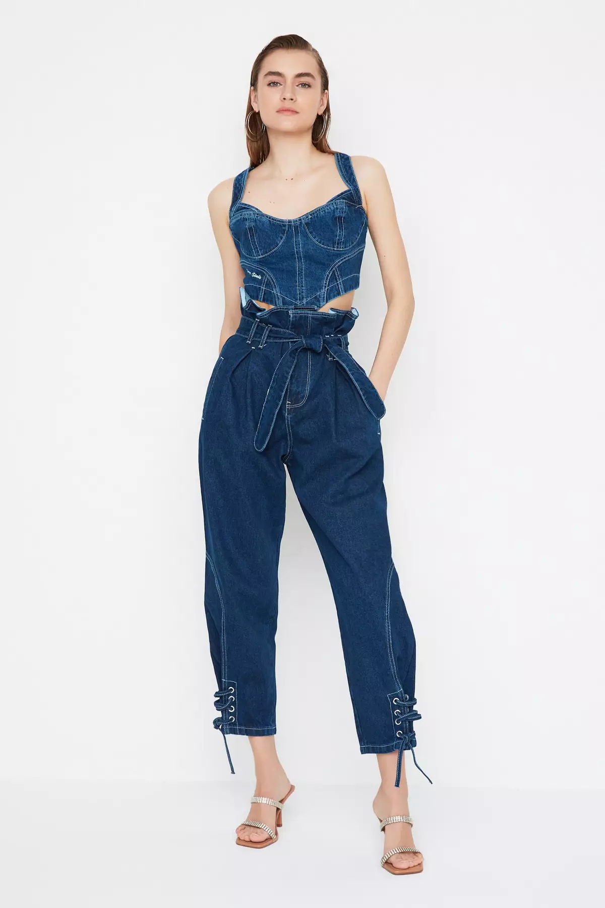 ZARA Blue High Waisted Pants Size XS - $20 (75% Off Retail) - From