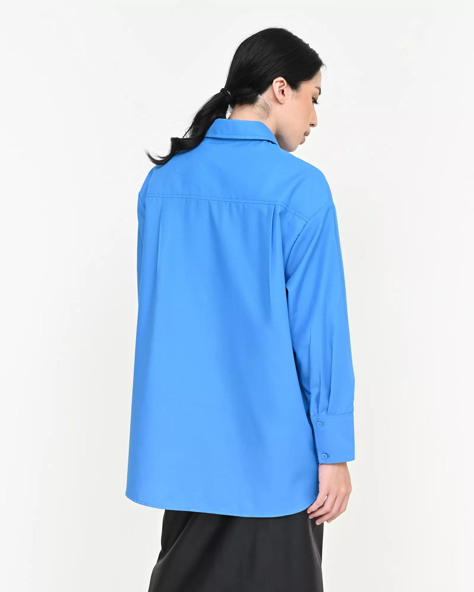 Geulis.id PIPER SHIRT / KEMEJA OVERSIZE WANITA - ROYALBLUE