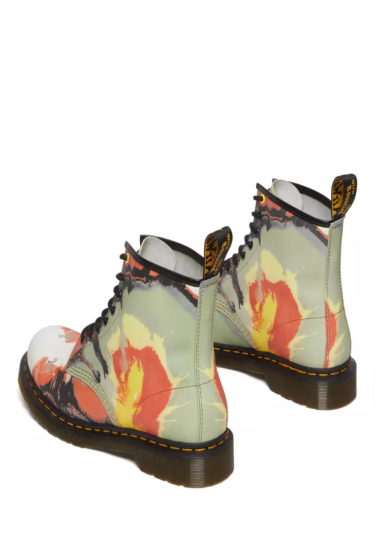 1460 TATE 'VOLCANIC FLARE' LEATHER LACE UP BOOTS