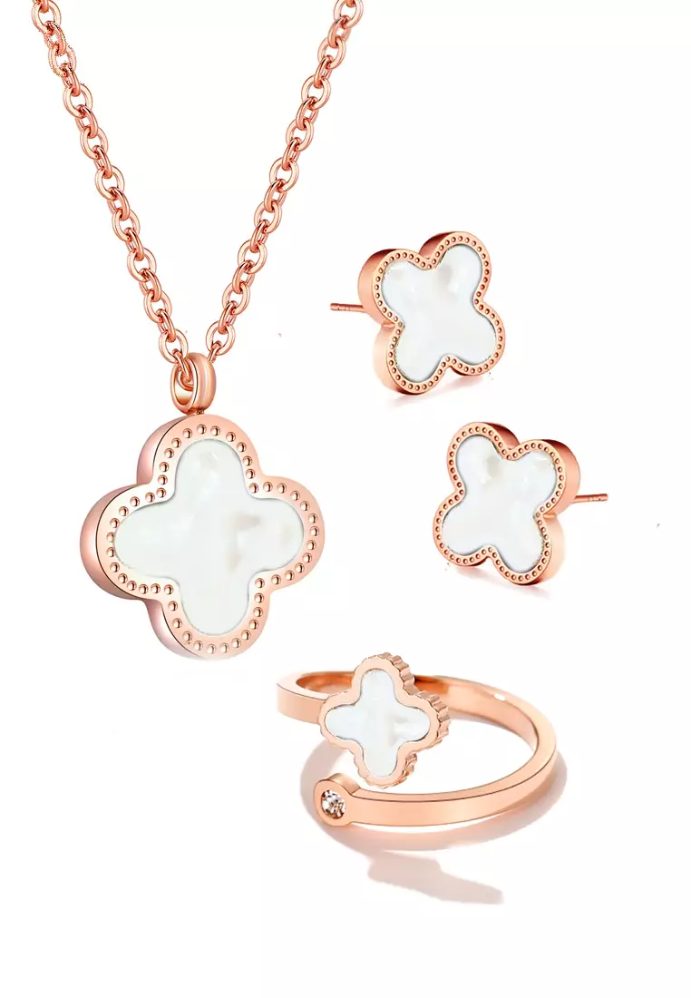 CELOVIS Adele Four Leaf Clover with Mother Pearl Inlay in Rose