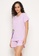 Clovia purple Clovia Pisces Print Top & Shorts Set in Lilac - 100% Cotton A5F6BAA5F1529AGS_2