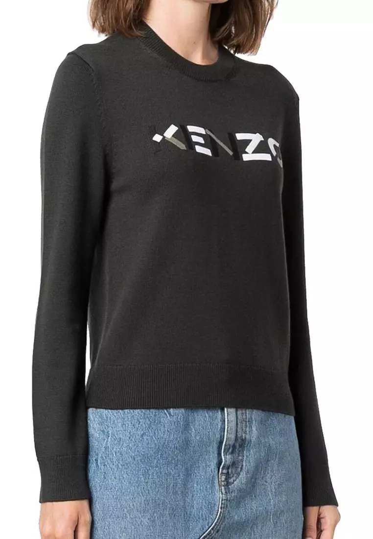 Logo Embroidered 針織毛衣(灰色)