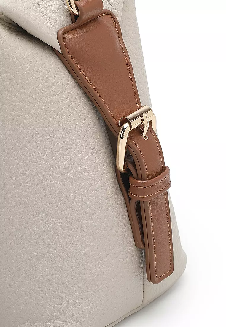 Women's Top Handle Bag / Sling Bag / Crossbody Bag / Shoulder Bag (Tas Tangan Wanita / Tas Selempang Wanita / Tas Bahu Wanita) - Abu-Abu