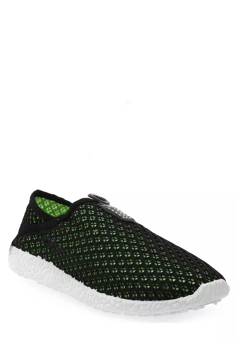 Dalbert Sepatu Slip On Mesh Kasual Pria Size 39 Material Kain Breathable ORIGINAL - Black Green