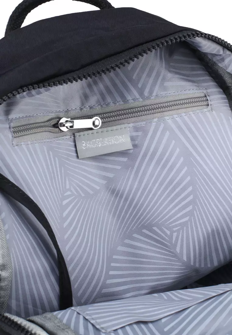 Crinkled Nylon Small Backpack