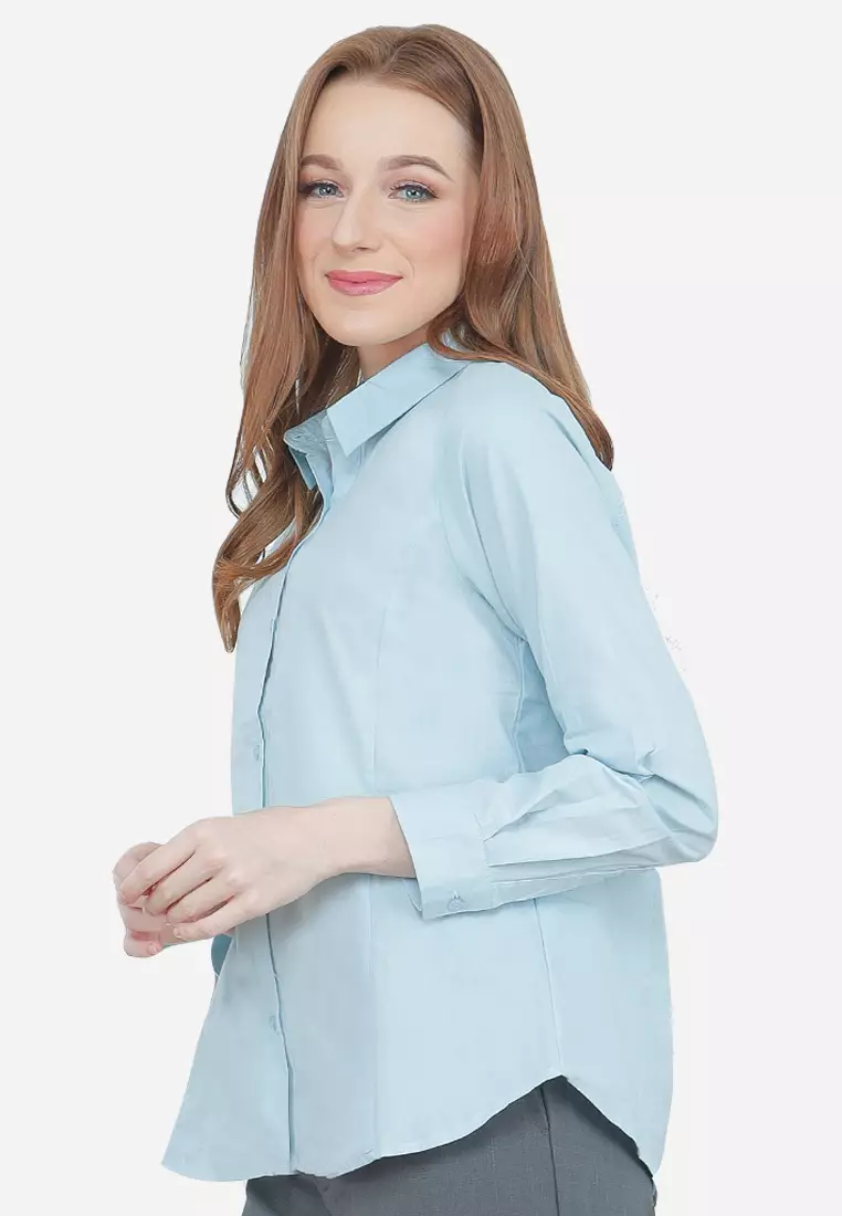 Jual Urban Exchange Urban Exchange Aiden Baby Blue Shirt Original 2024 ...