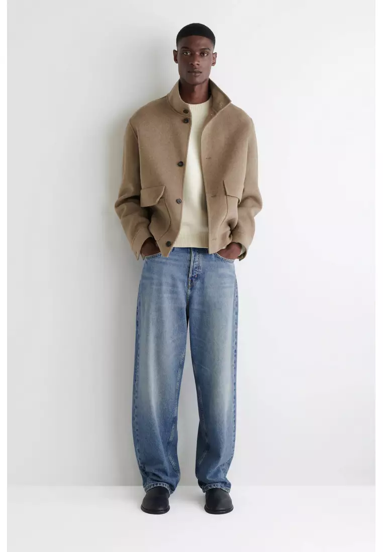 BOILED-WOOL CREW-NECK JUMPER