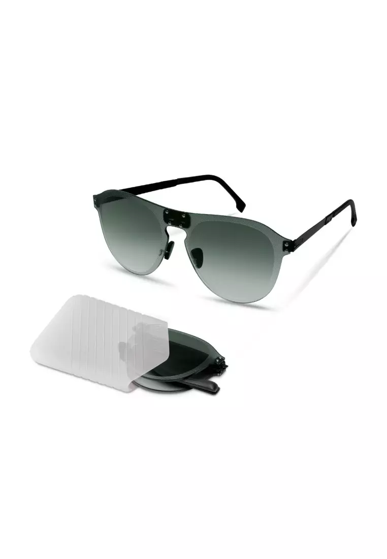 超輕極薄‧摺疊式太陽眼鏡 ROAV Oxygen O003 GRAVITY Matte Black / G15 Gradient 13.42