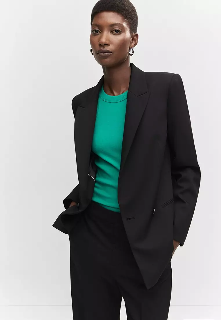 Double breasted blazer new arrivals mango