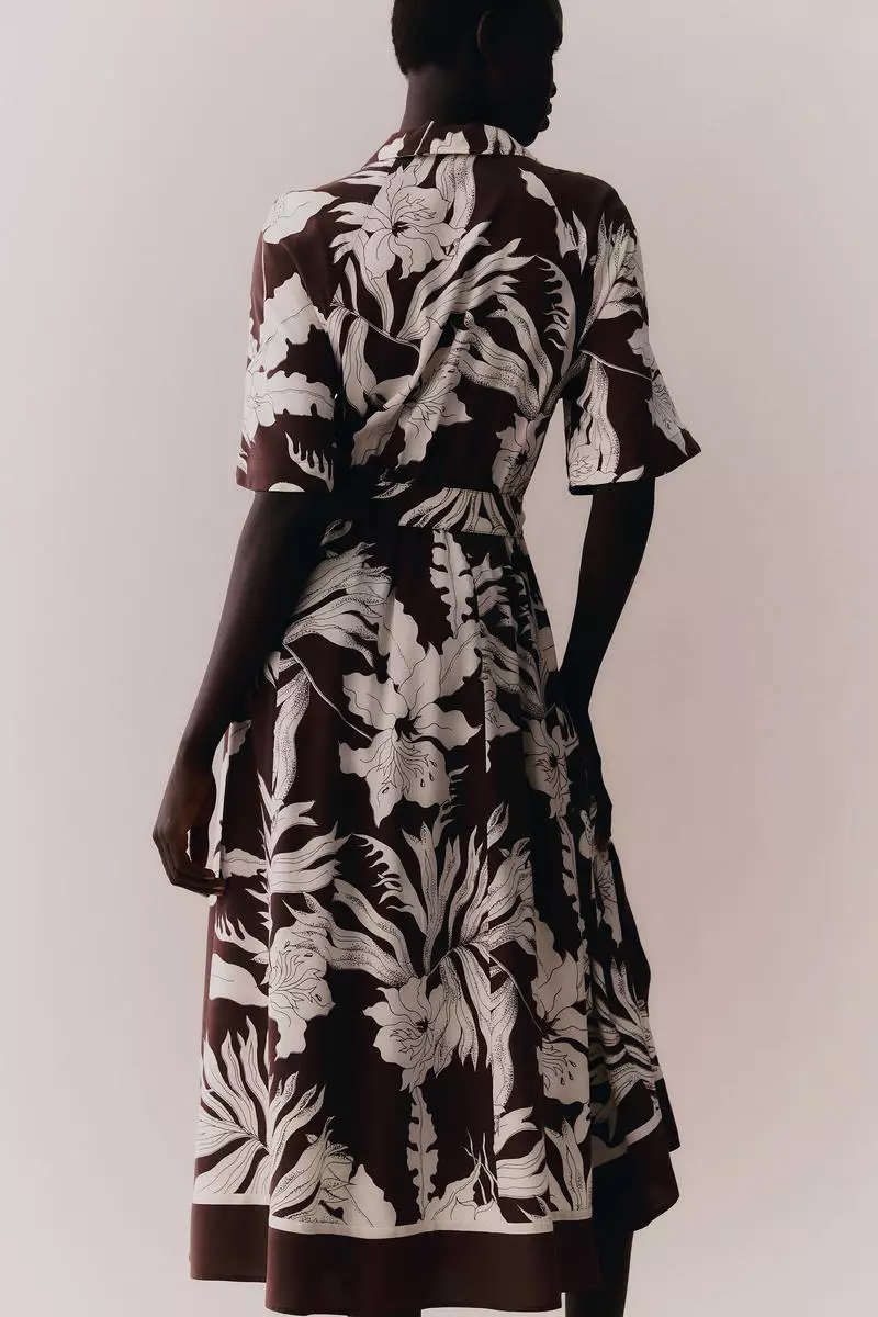 Tie-belt shirt dress