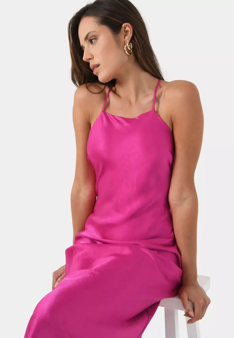 Samaya Satin Midi Dress