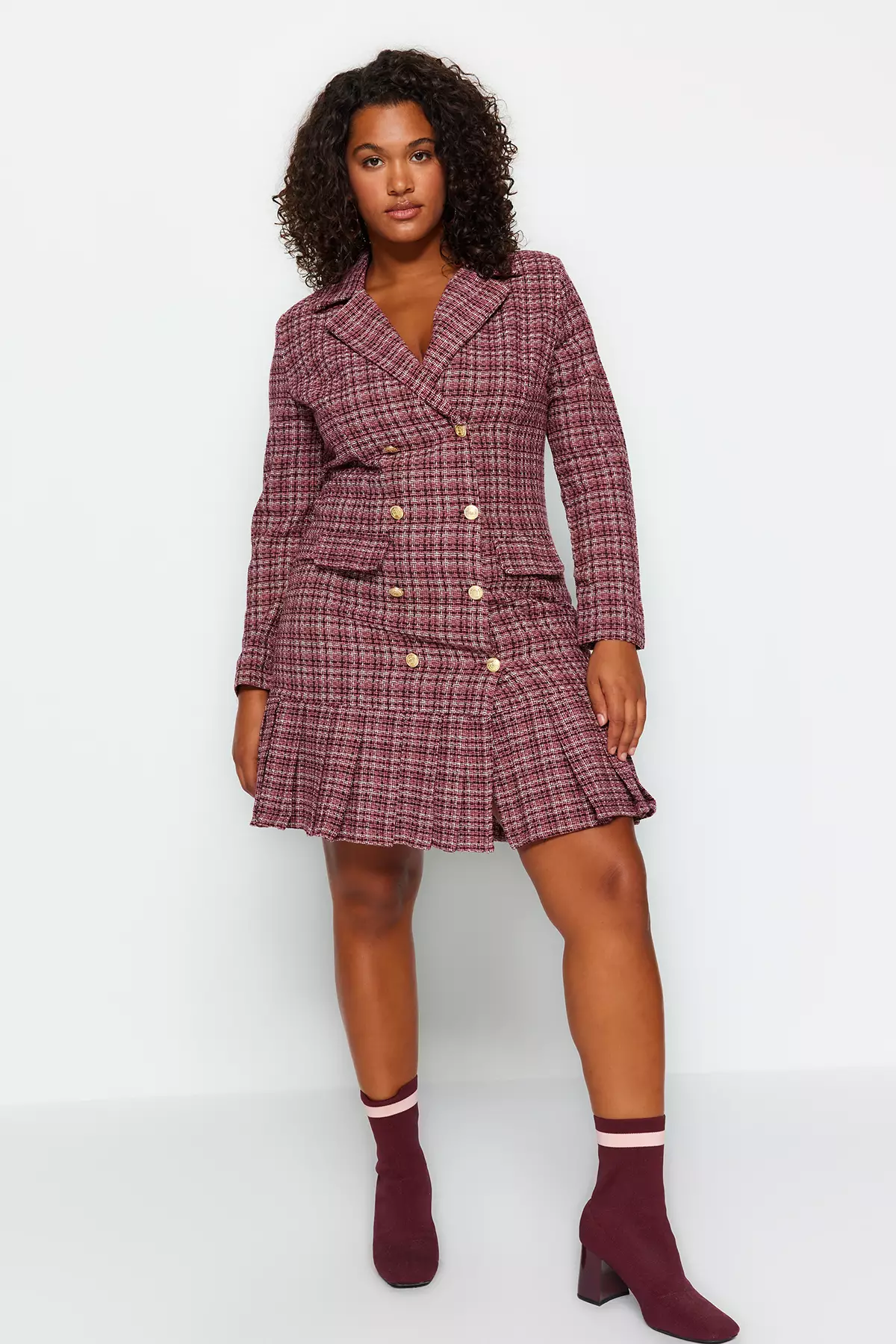 Checkered plus shop size dress