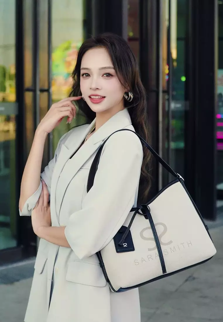 Women's Top Handle Bag / Sling Bag / Crossbody Bag - Black