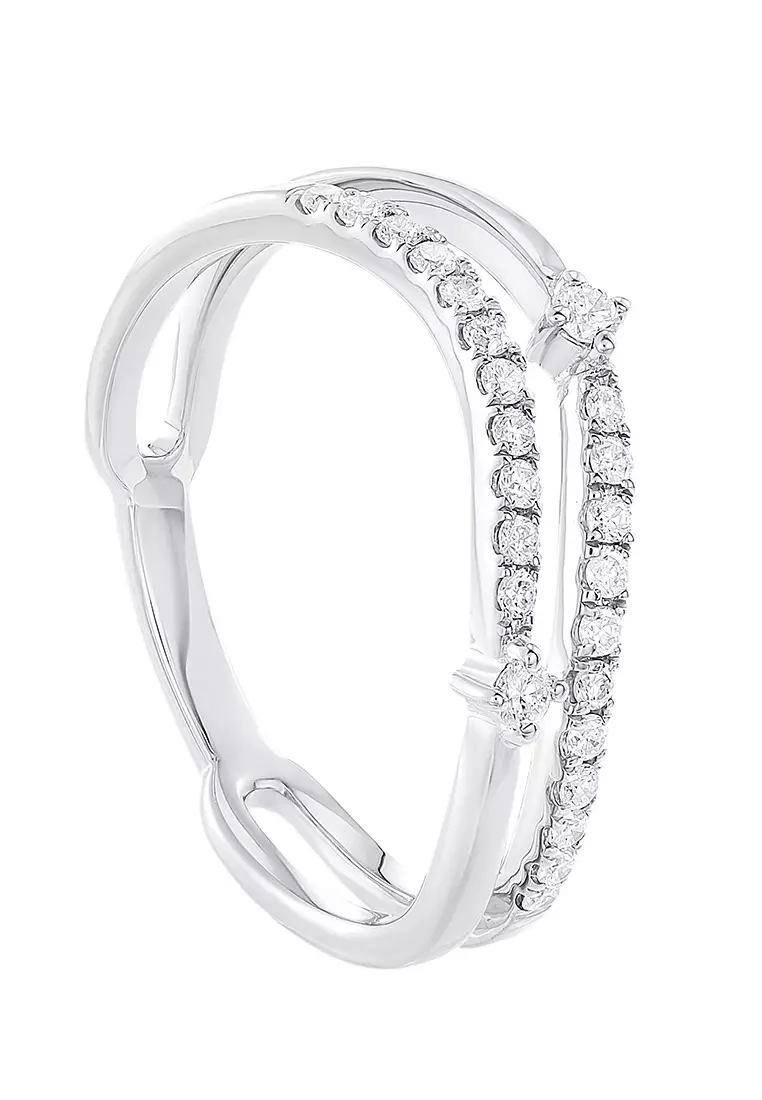 Double row diamond ring hotsell
