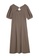 OUNIXUE brown Vintage Solid Slim Fit Dress 4D014AAD910D2EGS_7