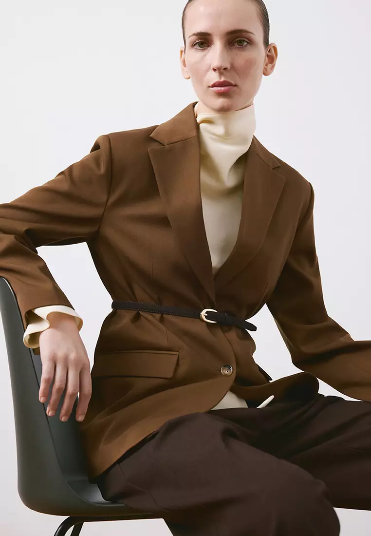 Straight Flap Pockets Blazer