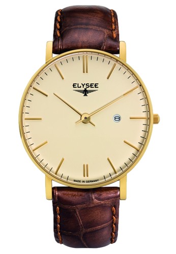 Elysee Watches - Jam Tangan Pria - Leather - 98003 - Zelos Watches (Champagne)