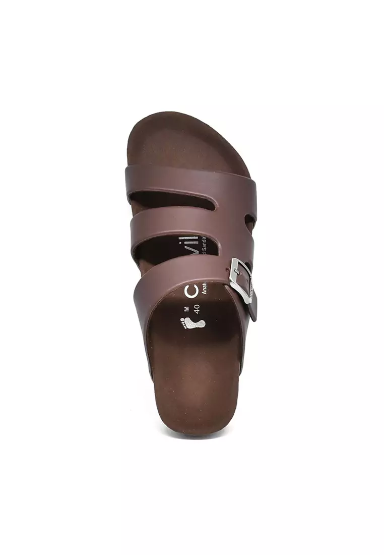 Carvil Sandal Pria BENZO-03 BROWN