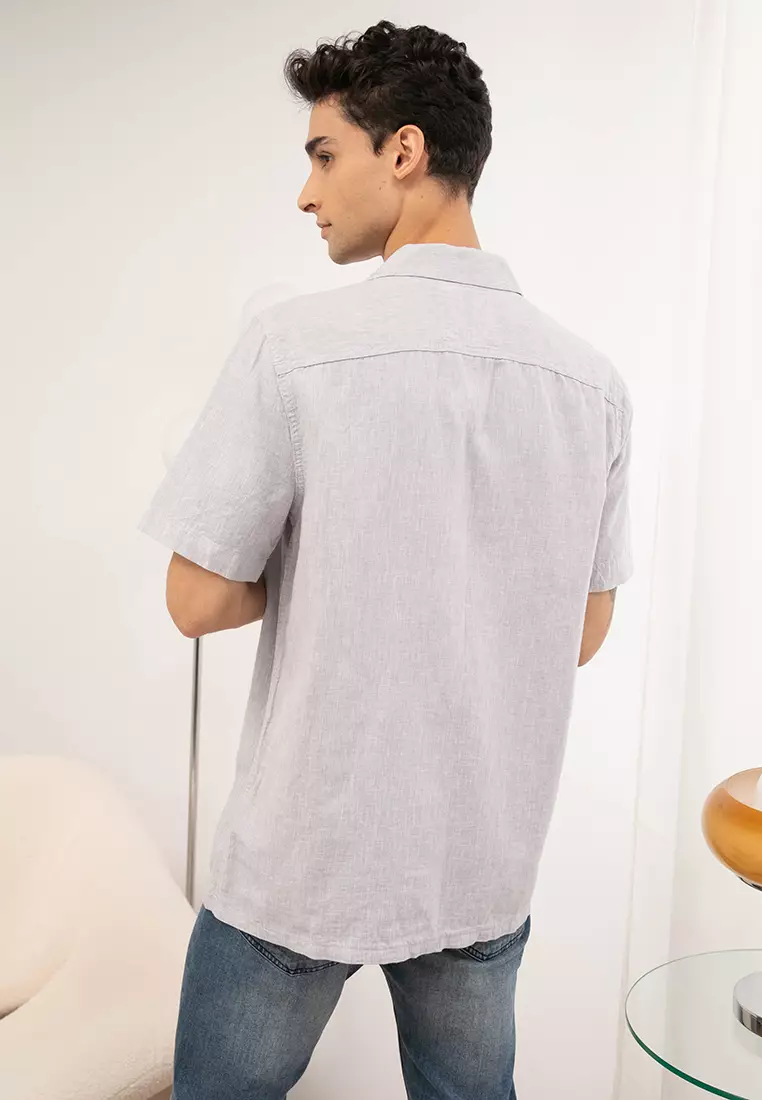 Hollister linen deals shirt
