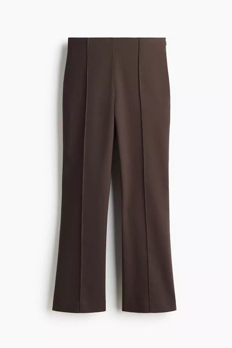 Flared crease-front trousers