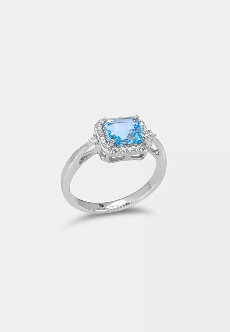 Glow Blue Aquamarine Ring 015