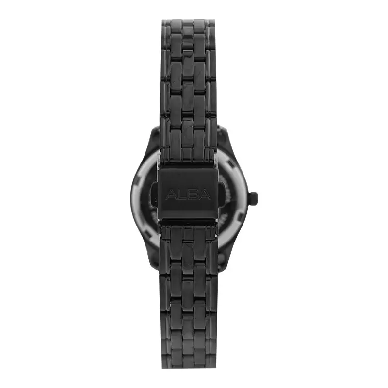 [LAST CHANCE DEALS] Jam Tangan Wanita Alba AH7BP3X1 Ladies Black Dial Black Stainless Steel Strap