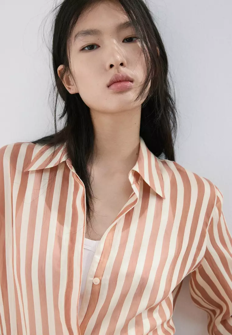 Semi-Transparent Striped Shirt