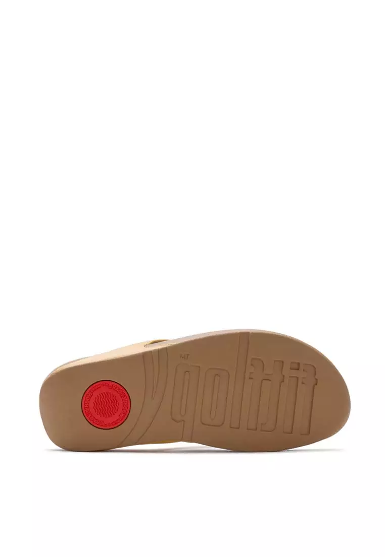 FitFlop LULU Leather Toe-Post Sandals - Turmeric (I88-D65)