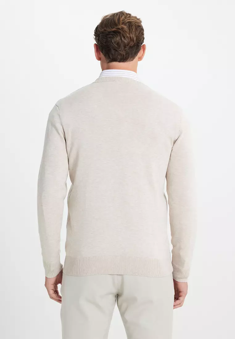 V-Neck Knitwear Sweater