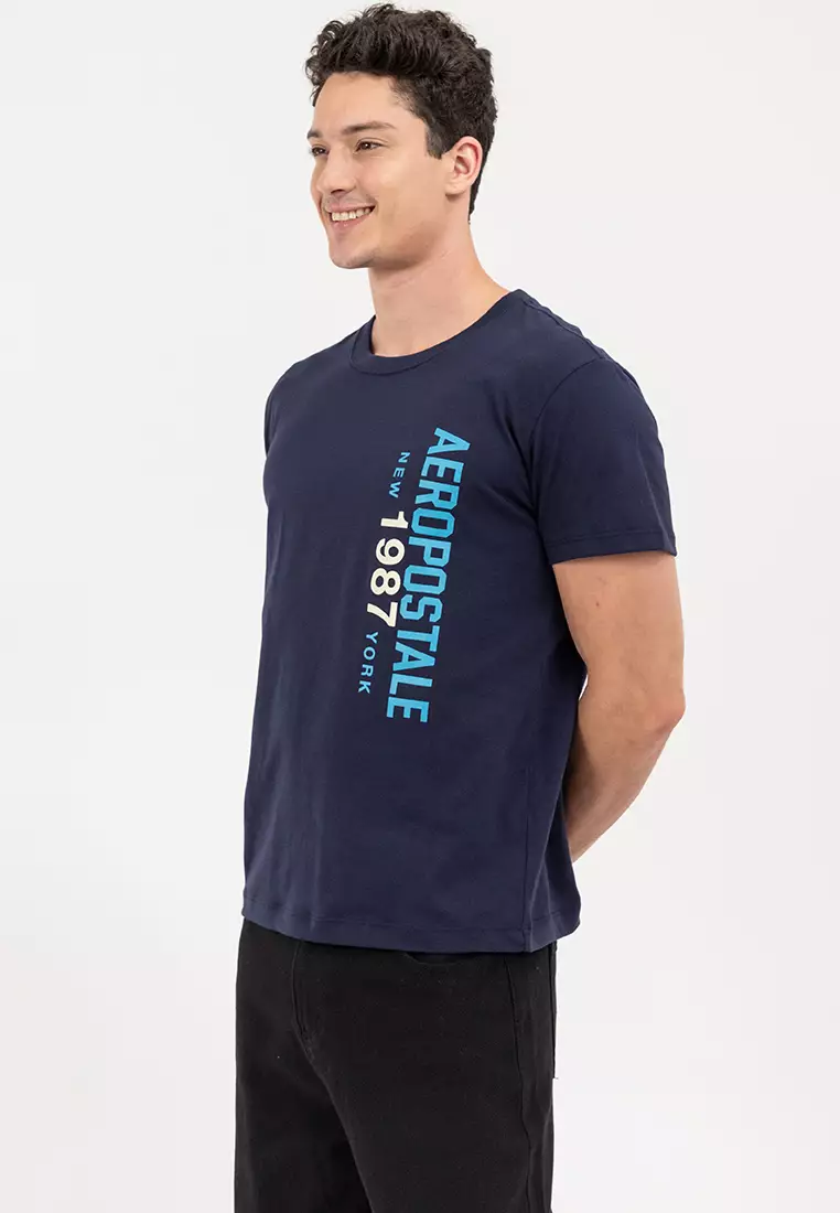 Men's Brand Logo 1987 Tee Navy Blue