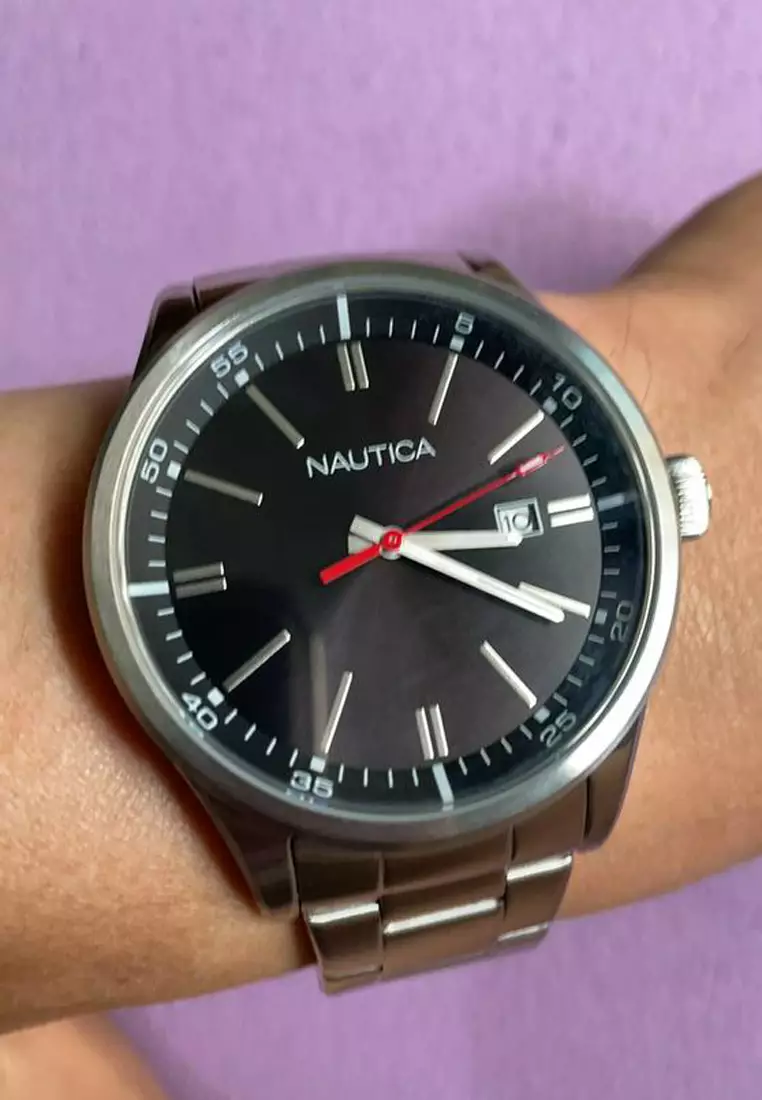 NAUTICA NAPN19001 Silver Hitam