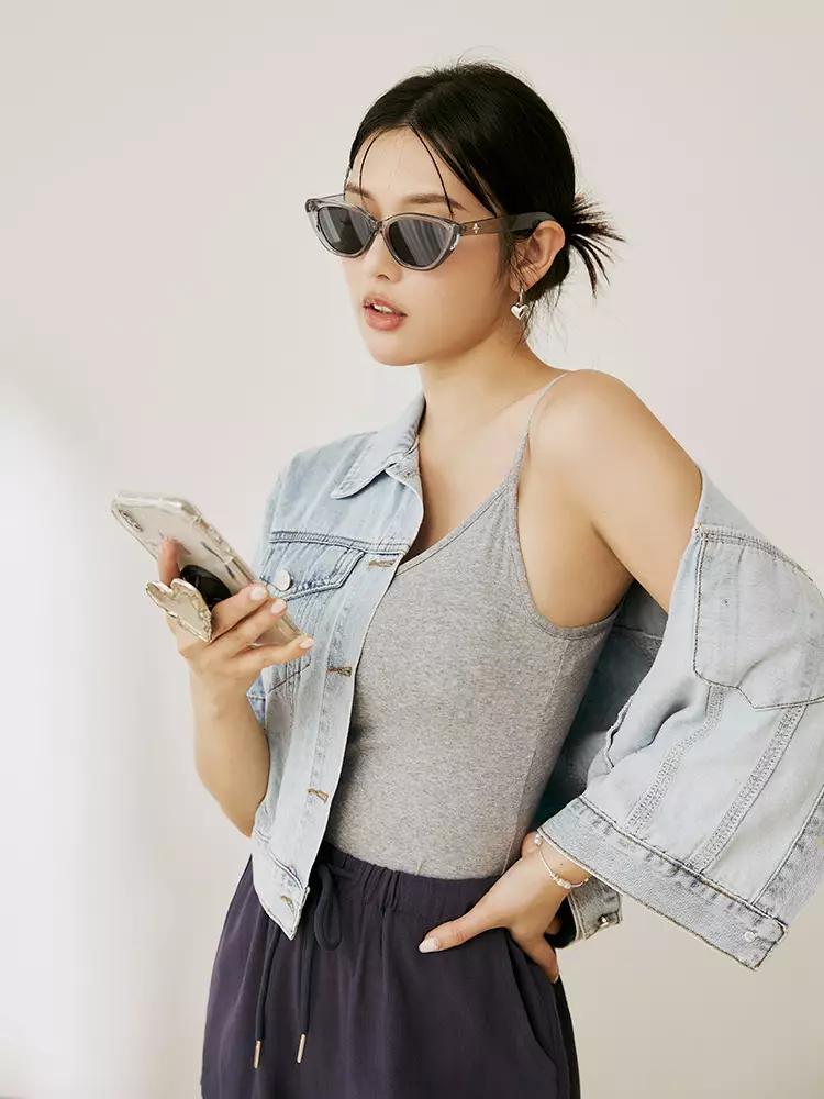 素色羅紋細肩帶挖背BRATOP《AB19546》