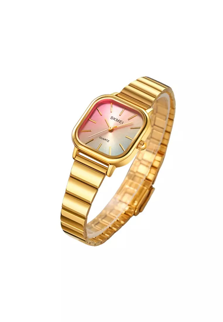 Jam Tangan Wanita Analog Fashion Stainless Steel Tahan Air GS90 ORIGINAL
